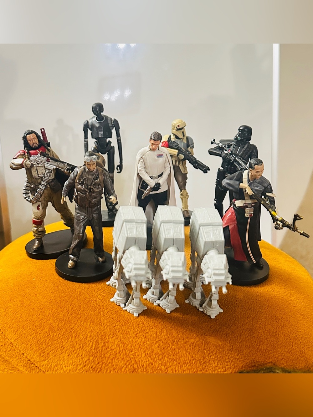 Disney Star Wars Action Figure Lot with Mini AT-AT walkers